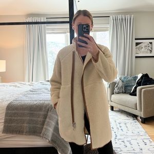 Madewell long fleece teddy jacket